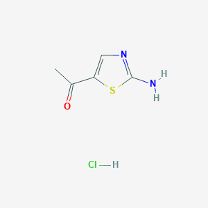 molecular formula C5H7ClN2OS B1373601 1-(2-Amino-1,3-thiazol-5-yl)ethan-1-one hydrochloride CAS No. 1315368-82-1