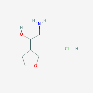 molecular formula C6H14ClNO2 B1373609 2-氨基-1-(氧杂环-3-基)乙烷-1-醇盐酸盐 CAS No. 1334148-54-7