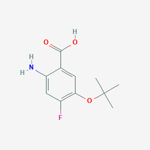 molecular formula C11H14FNO3 B1373612 2-Amino-5-(tert-butoxy)-4-fluorobenzoic acid CAS No. 1248015-27-1