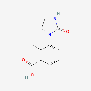 molecular formula C11H12N2O3 B1373613 2-Methyl-3-(2-oxoimidazolidin-1-yl)benzoic acid CAS No. 1343134-58-6