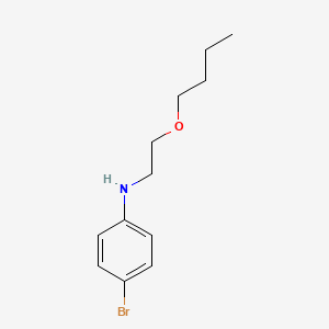 molecular formula C12H18BrNO B1373619 4-溴-N-(2-丁氧基乙基)苯胺 CAS No. 1247746-11-7