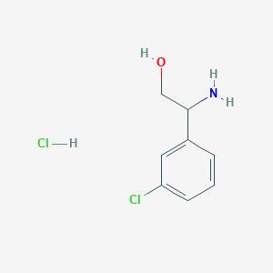 molecular formula C8H11Cl2NO B1373620 2-Amino-2-(3-chlorophenyl)ethanol hydrochloride CAS No. 1334146-19-8