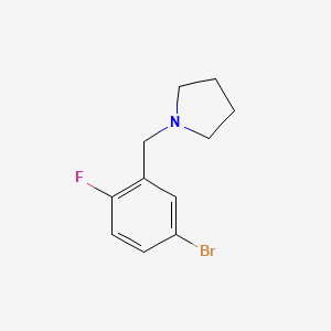 molecular formula C11H13BrFN B1373630 1-(5-Bromo-2-fluorobenzyl)pyrrolidine CAS No. 1345471-64-8