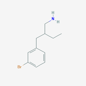 B1373634 1-[2-(Aminomethyl)butyl]-3-bromobenzene CAS No. 1250487-78-5