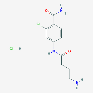 molecular formula C11H15Cl2N3O2 B1373637 4-(4-氨基丁酰胺)-2-氯苯甲酰胺盐酸盐 CAS No. 1354959-92-4