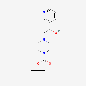 molecular formula C16H25N3O3 B1373640 Tert-butyl 4-[2-hydroxy-2-(pyridin-3-yl)ethyl]piperazine-1-carboxylate CAS No. 1182137-86-5