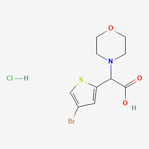 molecular formula C10H13BrClNO3S B1373641 2-(4-Bromothiophen-2-yl)-2-(morpholin-4-yl)acetic acid hydrochloride CAS No. 1354949-60-2
