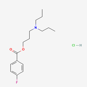 B13736426 Dipropylaminopropyl p-fluorobenzoate hydrochloride CAS No. 451-61-6