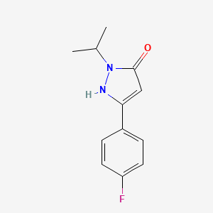 5-(4-fluorophenyl)-2-(propan-2-yl)-2,3-dihydro-1H-pyrazol-3-one