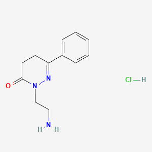 molecular formula C12H16ClN3O B1373654 2-(2-氨基乙基)-6-苯基-4,5-二氢-3(2H)-吡啶酮盐酸盐 CAS No. 1269288-52-9