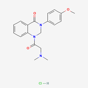 4(1H)-Quinazolinone, 2,3-dihydro-1-(dimethylaminoacetyl)-3-(p-methoxyphenyl)-, hydrochloride