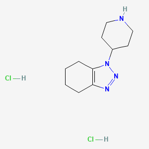 molecular formula C11H20Cl2N4 B1373661 1-(piperidin-4-yl)-4,5,6,7-tetrahydro-1H-1,2,3-benzotriazole dihydrochloride CAS No. 1240528-66-8