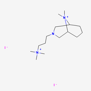 molecular formula C15H33I2N3 B13736629 9,9-Dimethyl-3-(3-(trimethylammonio)propyl)-3-aza-9-azoniabicyclo(3.3.1)nonane diiodide CAS No. 102585-75-1