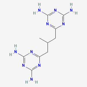 molecular formula C10H16N10 B13736639 1,3,5-Triazine-2,4-diamine, 6,6'-(2-methyl-1,3-propanediyl)bis- CAS No. 21402-12-0