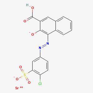 molecular formula C17H9ClN2O6SSr B13736663 strontium;5-[(3-carboxy-2-oxidonaphthalen-1-yl)diazenyl]-2-chlorobenzenesulfonate CAS No. 15782-03-3