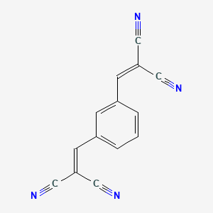 molecular formula C14H6N4 B13736664 2-[[3-(2,2-dicyanoethenyl)phenyl]methylidene]propanedinitrile CAS No. 17239-70-2