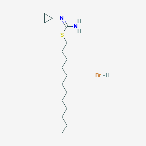 molecular formula C16H33BrN2S B1373668 N'-cyclopropyl(dodecylsulfanyl)methanimidamide hydrobromide CAS No. 1235441-79-8