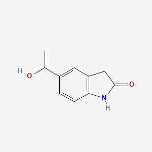 molecular formula C10H11NO2 B1373669 5-(1-羟乙基)-2,3-二氢-1H-吲哚-2-酮 CAS No. 1235440-22-8