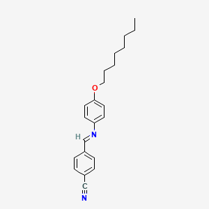 molecular formula C22H26N2O B13736690 Benzonitrile, 4-[[[4-(octyloxy)phenyl]imino]methyl]- CAS No. 41335-35-7