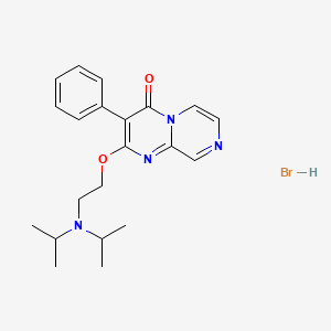 4H-Pyrazino(1,2-a)pyrimidin-4-one, 2-(2-diisopropylaminoethoxy)-3-phenyl-, hydrobromide