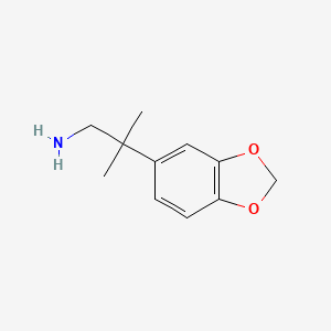 molecular formula C11H15NO2 B1373676 2-(2H-1,3-benzodioxol-5-yl)-2-methylpropan-1-amine CAS No. 23131-47-7