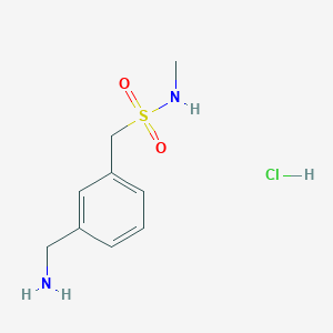 molecular formula C9H15ClN2O2S B1373677 1-[3-(aminomethyl)phenyl]-N-methylmethanesulfonamide hydrochloride CAS No. 1221723-71-2