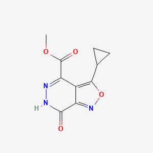 molecular formula C10H9N3O4 B1373678 3-环丙基-7-氧代-6H,7H-[1,2]恶唑并[3,4-d]哒嗪-4-甲酸甲酯 CAS No. 1240527-42-7