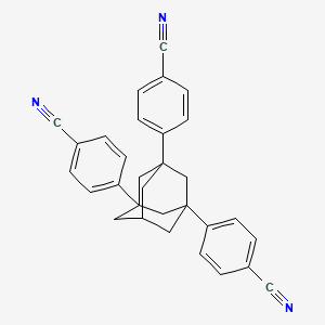 molecular formula C31H25N3 B13736780 4,4',4''-((1S,3S,5S)-Adamantane-1,3,5-triyl)tribenzonitrile 