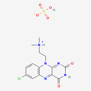 Isoalloxazine, 7-chloro-10-(2-(dimethylamino)ethyl)-, sulfate