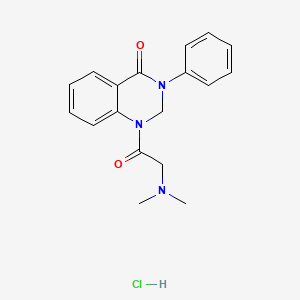 4(1H)-Quinazolinone, 2,3-dihydro-1-(dimethylaminoacetyl)-3-phenyl-, hydrochloride