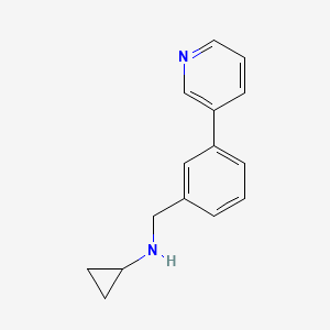 molecular formula C15H16N2 B1373686 N-{[3-(吡啶-3-基)苯基]甲基}环丙胺 CAS No. 1183956-88-8