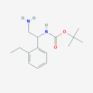 molecular formula C15H24N2O2 B1373687 叔丁基 N-[2-氨基-1-(2-乙基苯基)乙基]氨基甲酸酯 CAS No. 1270803-91-2