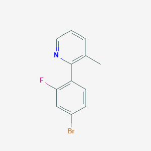 molecular formula C12H9BrFN B1373689 2-(4-溴-2-氟苯基)-3-甲基吡啶 CAS No. 1187169-99-8