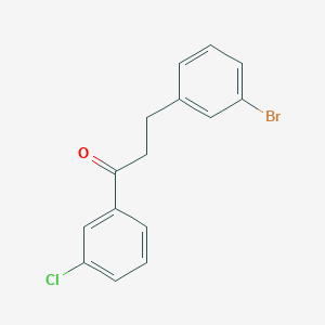 molecular formula C15H12BrClO B1373695 3-(3-溴苯基)-1-(3-氯苯基)丙酮 CAS No. 898782-39-3