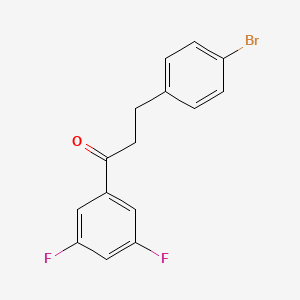 molecular formula C15H11BrF2O B1373699 3-(4-溴苯基)-1-(3,5-二氟苯基)丙酮 CAS No. 898762-00-0