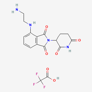 molecular formula C17H17F3N4O6 B1373700 4-(2-氨基乙基氨基)-2-(2,6-二氧代哌啶-3-基)异吲哚-1,3-二酮；2,2,2-三氟乙酸 CAS No. 1957235-67-4