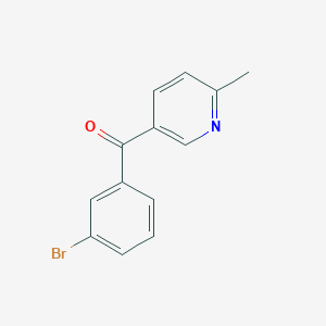 molecular formula C13H10BrNO B1373701 5-(3-溴苯甲酰)-2-甲基吡啶 CAS No. 1187169-25-0
