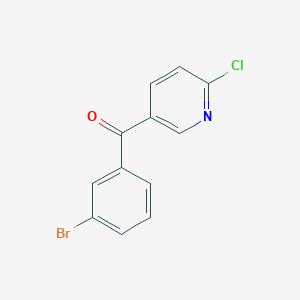 molecular formula C12H7BrClNO B1373702 5-(3-溴苯甲酰)-2-氯吡啶 CAS No. 1187165-79-2