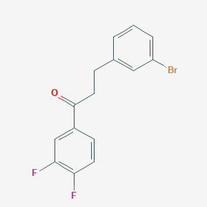 molecular formula C15H11BrF2O B1373704 3-(3-Bromophenyl)-1-(3,4-difluorophenyl)propan-1-one CAS No. 898760-79-7