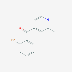 molecular formula C13H10BrNO B1373709 4-(2-溴苯甲酰)-2-甲基吡啶 CAS No. 1187167-34-5
