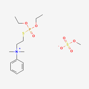 Ammonium, (2-mercaptoethyl)dimethylphenyl-, ethyl sulfate, S-ester with O,O-diethyl phosphorothioate