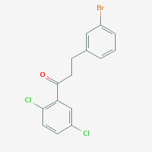 molecular formula C15H11BrCl2O B1373710 3-(3-Bromophenyl)-1-(2,5-dichlorophenyl)propan-1-one CAS No. 898760-71-9