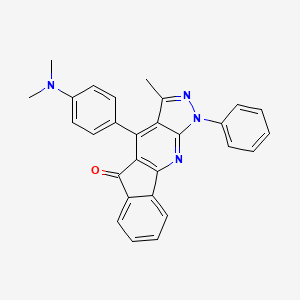 4-(4-(Dimethylamino)phenyl)-3-methyl-1-phenylindeno[1,2-b]pyrazolo[4,3-e]pyridin-5(1H)-one