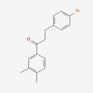molecular formula C17H17BrO B1373713 3-(4-Bromophenyl)-1-(3,4-dimethylphenyl)propan-1-one CAS No. 898761-55-2