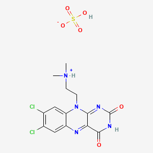 Isoalloxazine, 7,8-dichloro-10-(2-(dimethylamino)ethyl)-, sulfate