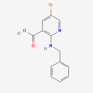 molecular formula C13H11BrN2O2 B1373718 2-(Benzylamino)-5-bromonicotinic acid CAS No. 1258846-87-5