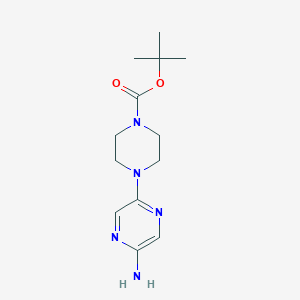 molecular formula C13H21N5O2 B1373719 Tert-butyl 4-(5-aminopyrazin-2-yl)piperazine-1-carboxylate CAS No. 1190071-58-9