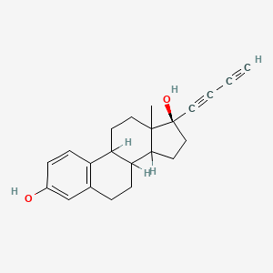 molecular formula C22H24O2 B13737200 17-alpha-Butadiynylestra-1,3,5(10)-triene-3,17-beta-diol CAS No. 2010-52-8