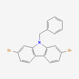 molecular formula C19H13Br2N B1373727 9-benzyl-2,7-dibromo-9H-carbazole CAS No. 1384281-49-5