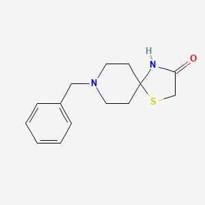 molecular formula C14H18N2OS B1373730 8-Benzyl-1-thia-4,8-diazaspiro[4.5]decan-3-one CAS No. 32533-11-2